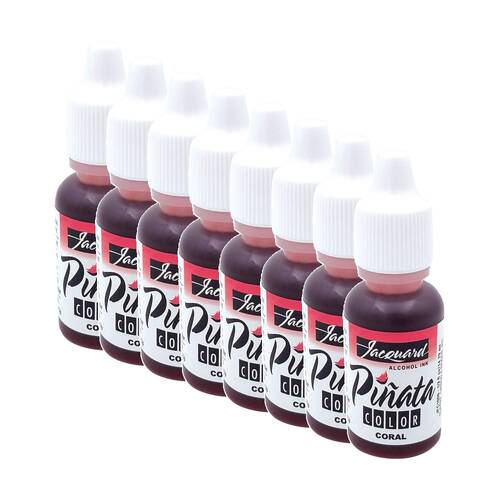 8PK Jacquard Pinata Colours 14ml Acrylic Paint Art/Craft - Coral