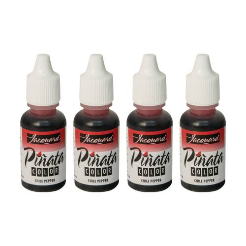 4PK Jacquard Pinata Colours 14ml Acrylic Paint Art/Craft - Chilli Pepper