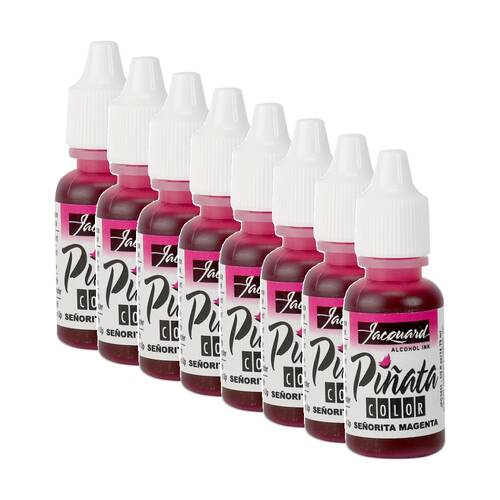 8PK Jacquard Pinata Colours 14ml Acrylic Paint Art/Craft - Senorita Magenta
