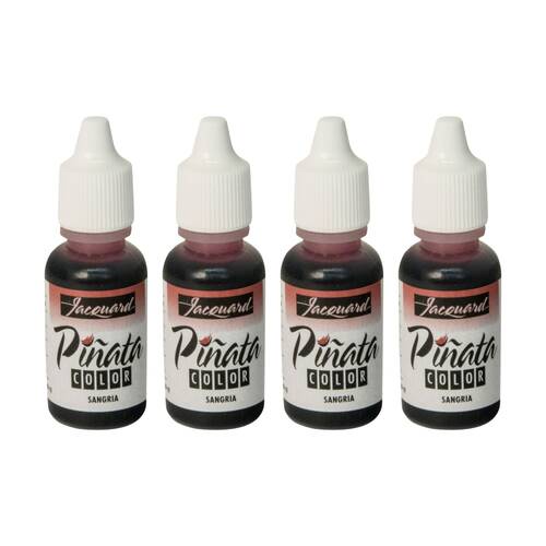 4PK Jacquard Pinata Colours 14ml Acrylic Paint Art/Craft - Sangria