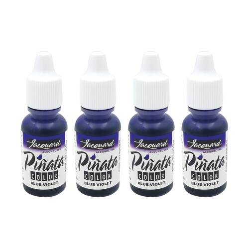 4PK Jacquard Pinata Colours 14ml Acrylic Paint Art/Craft - Blue Violet
