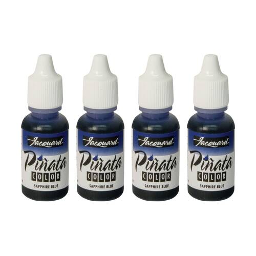 4PK Jacquard Pinata Colours 14ml Acrylic Paint Art/Craft - Sapphire Blue