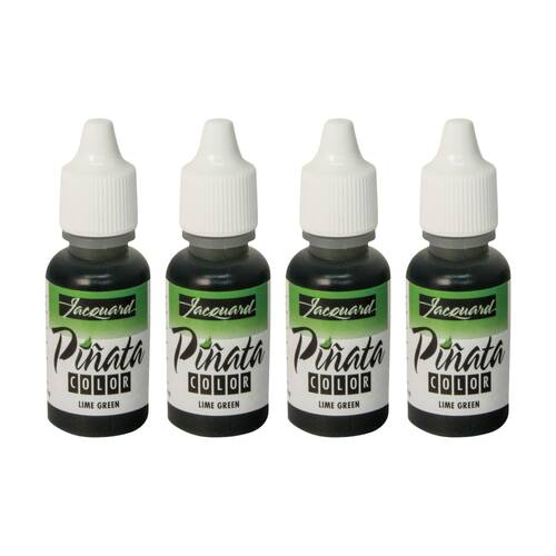 4PK Jacquard Pinata Colours 14ml Acrylic Paint Art/Craft - Lime Green
