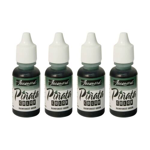 4PK Jacquard Pinata Colours 14ml Acrylic Paint Art/Craft - Rainforest Green
