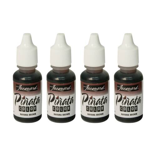 4PK Jacquard Pinata Colours 14ml Acrylic Paint Art/Craft - Havanna Brown
