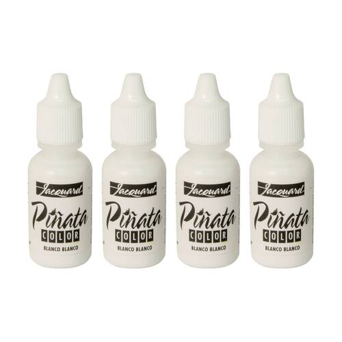 4PK Jacquard Pinata Colours 14ml Acrylic Paint Art/Craft - Blanco