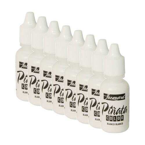 8PK Jacquard Pinata Colours 14ml Acrylic Paint Art/Craft - Blanco