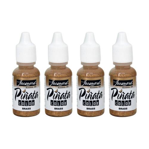 4PK Jacquard Pinata Colours 14ml Acrylic Paint Art/Craft - Brass