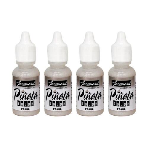 4PK Jacquard Pinata Colours 14ml Acrylic Paint Art/Craft - Pearl