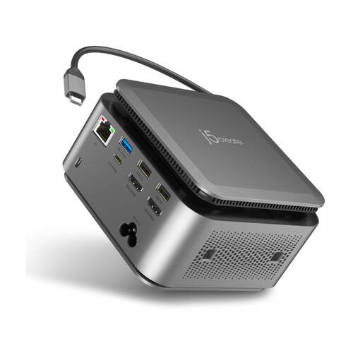 J5Create 14 Port USB-C Powerbase Display Extender Docking Station W/ 100W PD