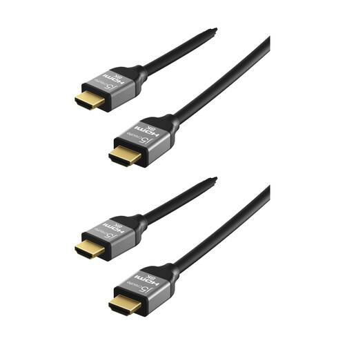 2PK J5Create UHD 8K HDMI Ultra High Speed Performance Gaming Cable Gold 1m