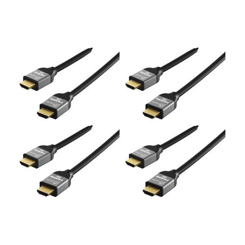 4PK J5Create UHD 8K HDMI Ultra High Speed Performance Gaming Cable Gold 1m