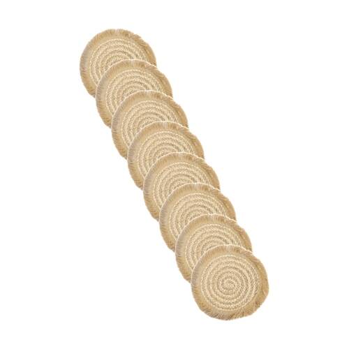 8PK LVD Panama Corn Husk/Sea Grass Decorative Kitchen Placemat 30x30cm Natural