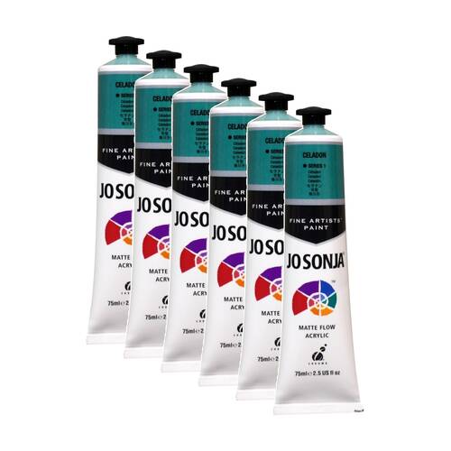 6PK Jo Sonja Acrylic Colour Series Artist Craft Paint 75mL Tube Celadon