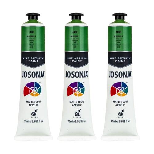 3PK Jo Sonja Acrylic Colour Series Artist Craft Paint 75mL Tube Jade