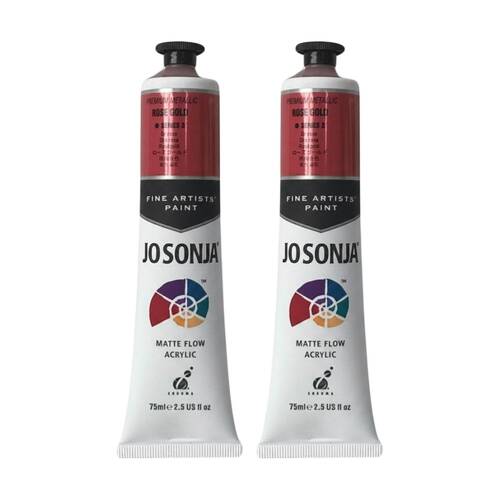 2PK Jo Sonja Metallic Colour Series Acrylic Artist Paint 75mL Tube Rose Gold