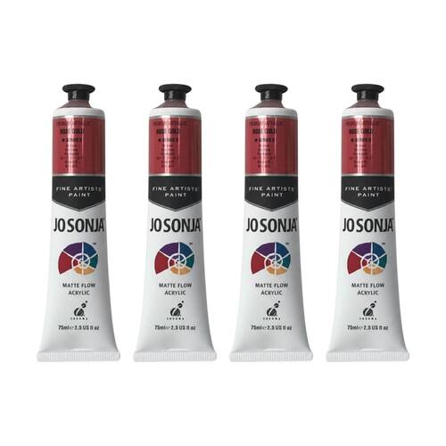 4PK Jo Sonja Metallic Colour Series Acrylic Artist Paint 75mL Tube Rose Gold