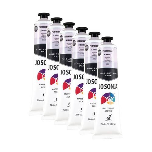 6PK Jo Sonja Acrylic Colour Series Artist Craft Paint 75mL Tube Periwinkle