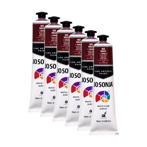 6PK Jo Sonja Acrylic Colour Series Artist Craft Paint 75mL Tube Red Violet