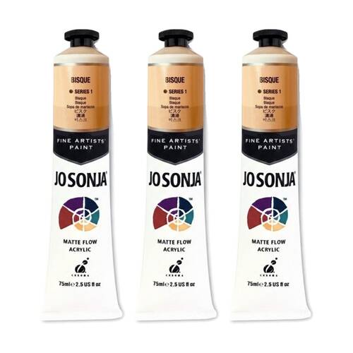3PK Jo Sonja Acrylic Colour Series Artist Craft Paint 75mL Tube Skin Tone Base