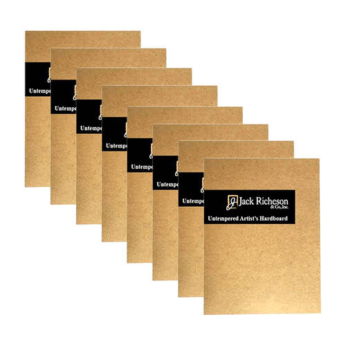 8PK Richeson Untempered Art/Craft Medium Density Hardboard Panel 9x12 Inch