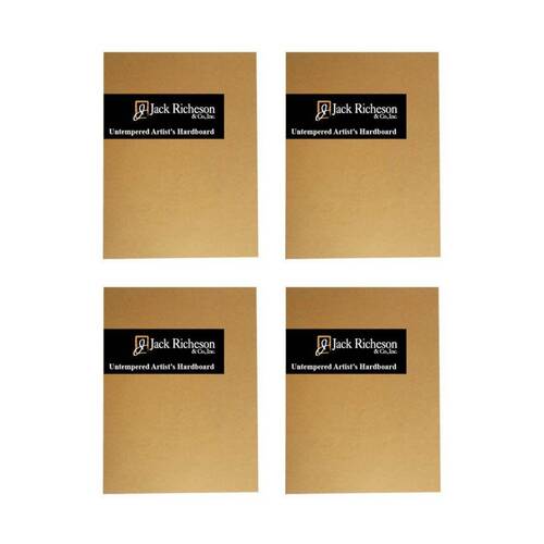 4PK Richeson Untempered Art/Craft Medium Density Hardboard Panel 16x20 Inch