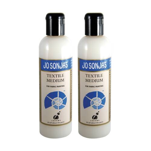 2PK Jo Sonja Medium 250ml Textile Acrylic Paint Art/Craft - Clear