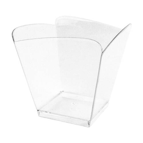 24x 8pc Partyware Mini Dish Small Serving Bowls Set Upscale 58x58x35mm Clear