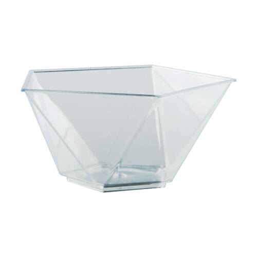 12x 8pc Partyware Mini Dish Small Serving Bowls Set Pentagon 86x83mm Clear