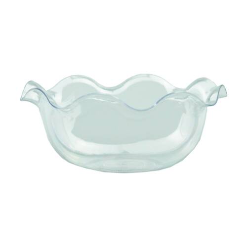24x 8pc Partyware Mini Dish Small Serving Bowls Set Ripple 95x95mm Clear