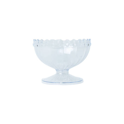 6x Partyware Reusable Footed Candy Bowl Tableware/Serveware 130mm Clear