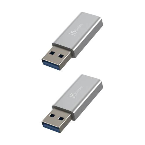 2PK J5Create USB-A to USB-C Fast Data Transfer & Charger Adapter Aluminum