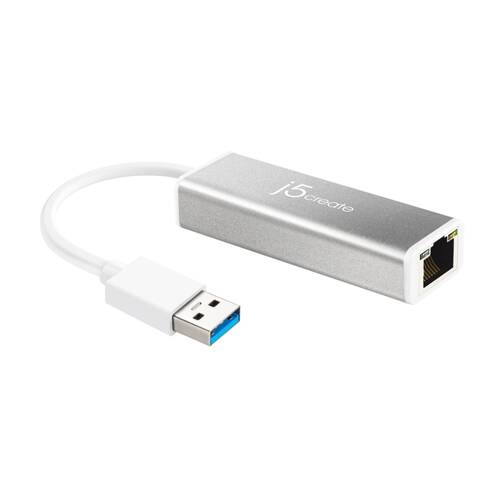 J5Create USB-A 3Gigabit Ethernet Adapter 10 100 1000 Mbps W/ LED