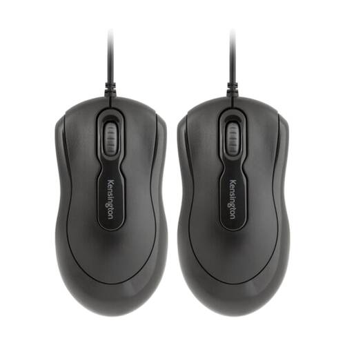 2x Kensington EQ Mouse-In-A-Box Wired Ergonomic USB Mouse Black