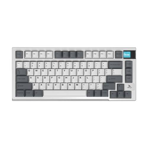 Darmoshark K8 Trio-Mode RGB Gaming Keyboard w/ Gasket Mount & TFT Display White
