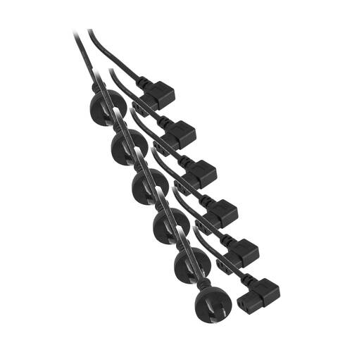 6PK Doss 3M Right Angle Iec Power Lead End Black IEC Cable Australian Cord