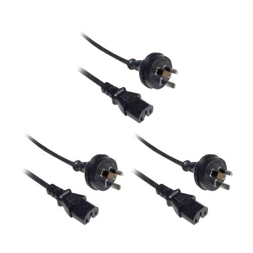 3PK Doss 1M High Temp Notched Iec Lead Hot Appliance Cord Iec-C15 Power