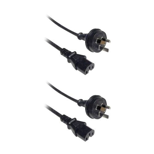 2PK Doss 2M High Temp Notched Iec Lead Hot Appliance Cord Iec-C15