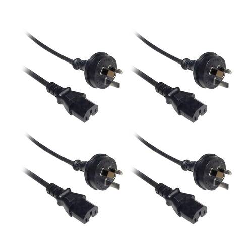 4PK Doss 2M High Temp Notched Iec Lead Hot Appliance Cord Iec-C15