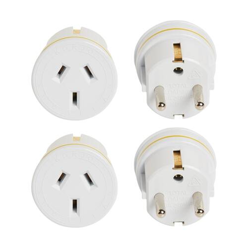 2PK Korjo AUS To Europe Travel Adaptor For Australia 240V PlugFit21