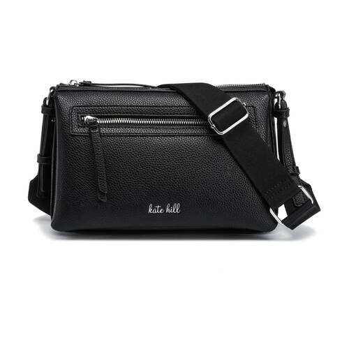 Kate Hill Women's Pippa Pebble Vegan Leather Zip-Closure Crossbody Bag
