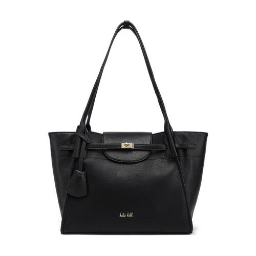 Kate Hill Women's Priya Pebbled Vegan Leather Shopper Tote Bag