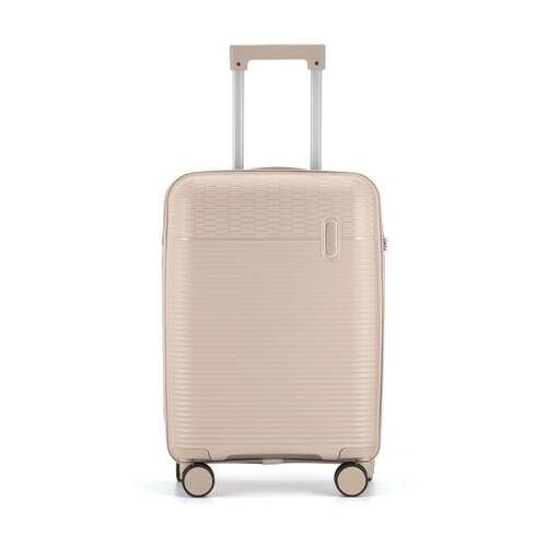 Kate Hill Brooklyn Small Hard Case Luggage TSA Travel Beige 44L