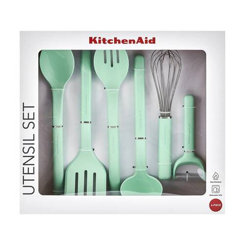 6pc KitchenAid Universal Tool Gadget Nylon Kitchen Cooking Set Spearmint