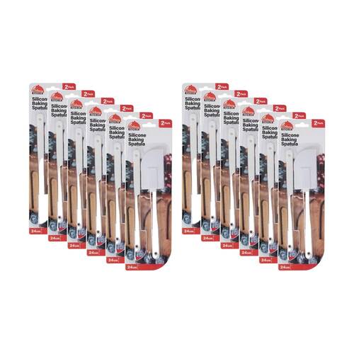 12x 2pc Culinary Kitchen Silicone Baking Spatulas W/ Hanging Holes