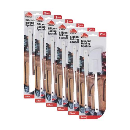 6x 2pc Culinary Kitchen Silicone Baking Spatulas W/ Hanging Holes