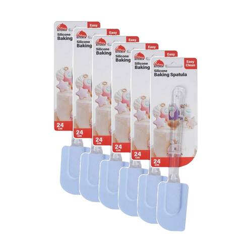 6PK Culinary Kitchen Silicone Baking Spatula Cooking Utensil 24cm Assorted