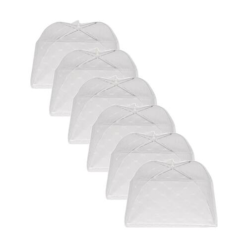 6PK Culinary Kitchen Umbrella Mesh Cover Food Protector Lid 40cm Clear