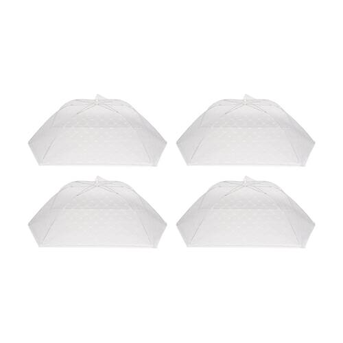 4PK Culinary Kitchen Umbrella Mesh Cover Food Protector Lid 70cm Clear