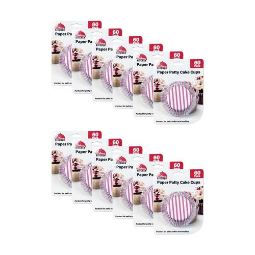 12x 60pc Culinary Kitchen Paper Patty Muffin Cupcake Cups Set Assorted